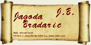 Jagoda Bradarić vizit kartica